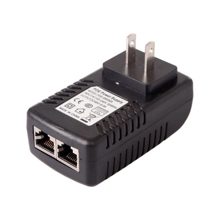 Bộ chuyển đổi Ethernet đầu phun POE cắm tường 48V 0,5A