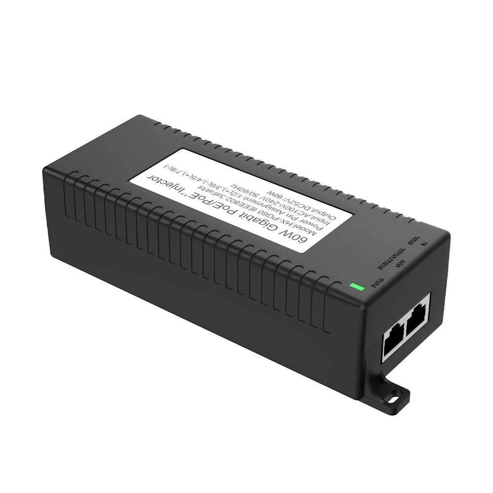 Bộ phun POE để bàn 60W với IEEE802.3AF/AT/BT