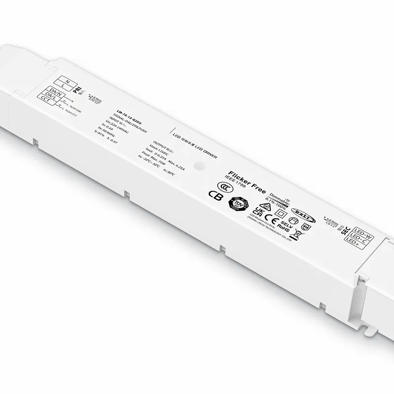 Trình điều khiển đèn LED có thể điều chỉnh độ sáng liên tục 75W 12V DALI