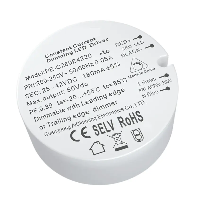 Trình điều khiển đèn LED có thể điều chỉnh độ sáng Triac hiện tại 8.4W