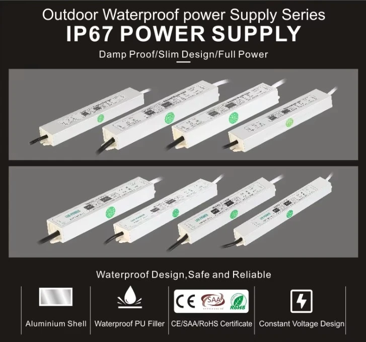 IP67 Waterproof LED Driver Aluminium Switching Power Supply